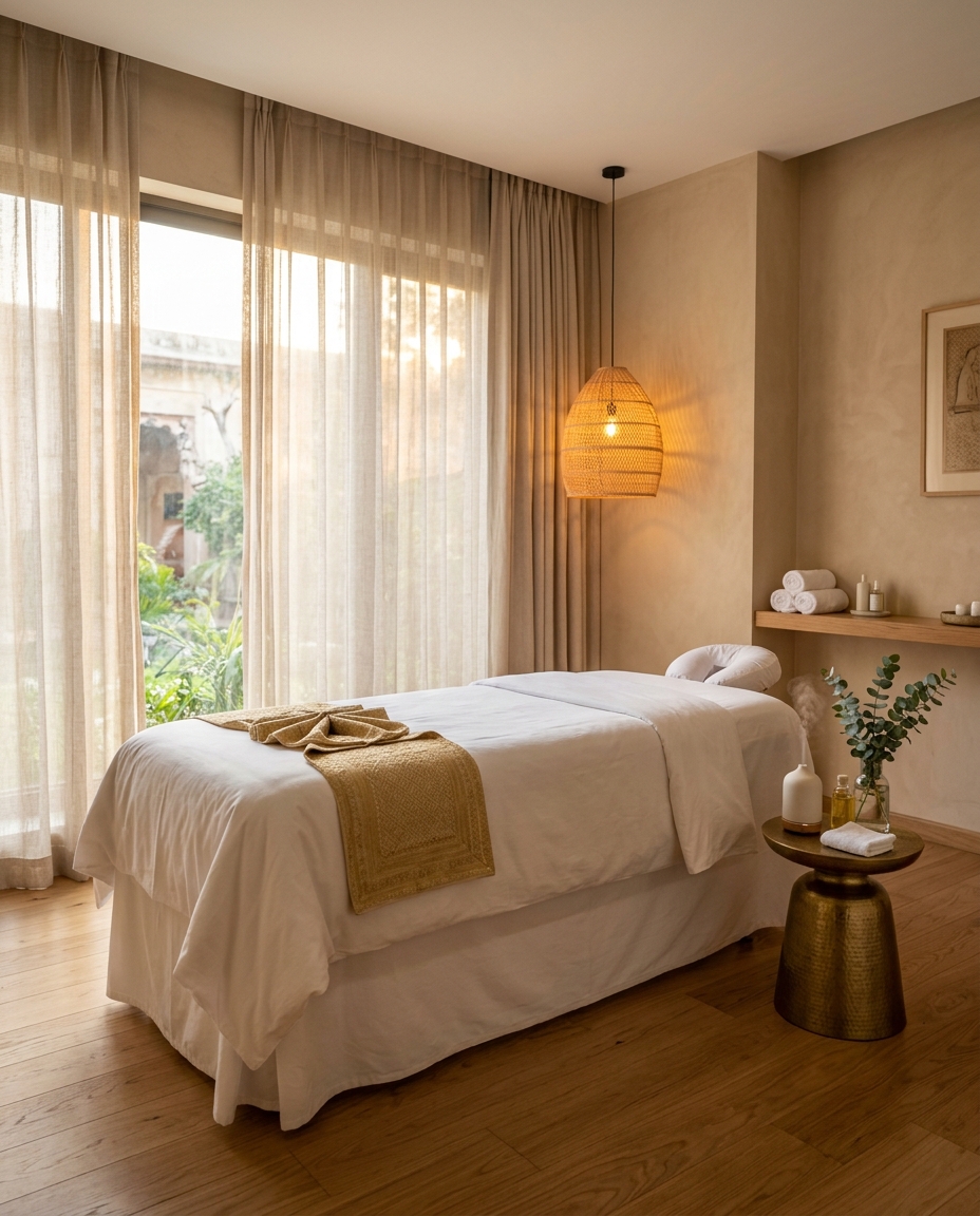 Luxury spa treatment room
