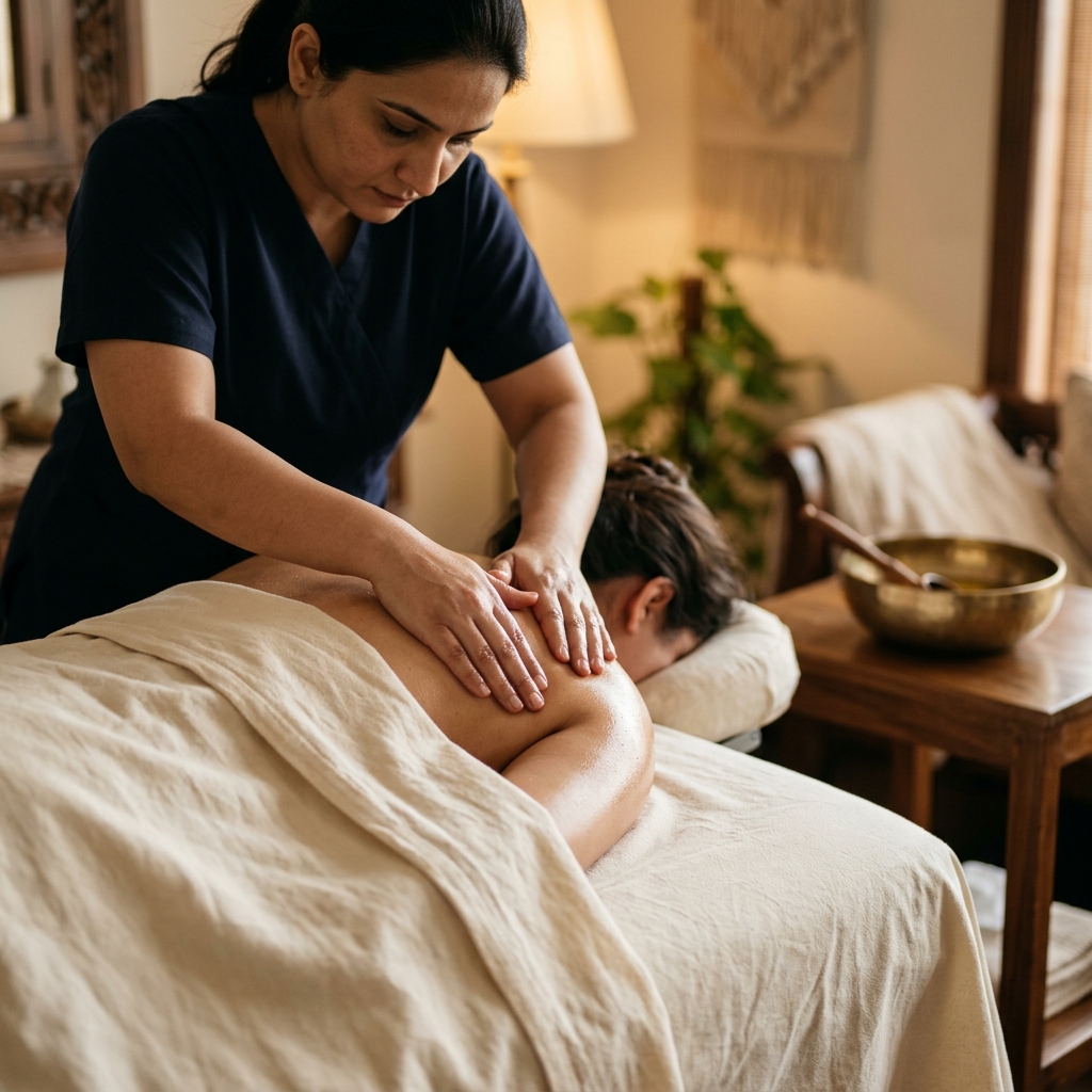 Massage therapy session