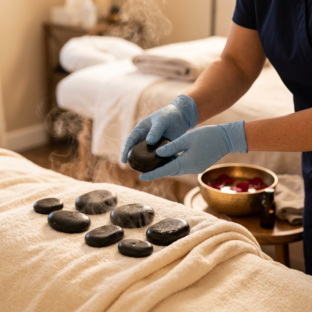 Hot stone massage